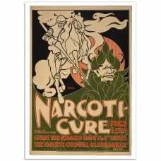 Vintage American Promotional Poster - Narcoticure Quack Medicine
